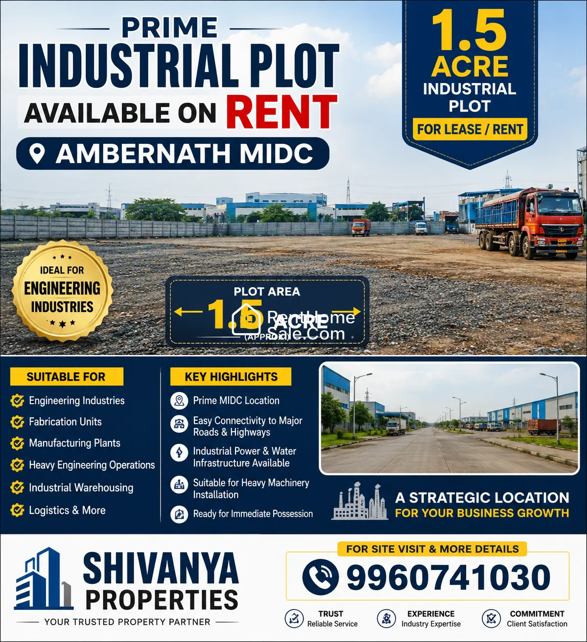 1.5 Industrial Plot Available on Rent at Ambernath MIDC 1.5 Industrial Plot Available on Rent at Ambernath MIDC
